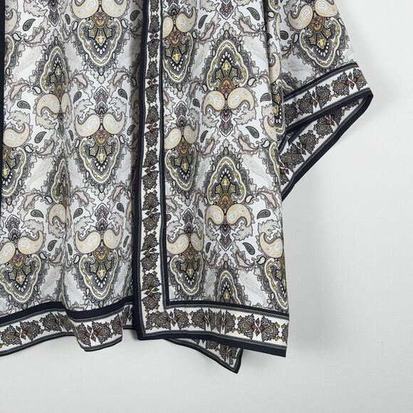 Max Studio Women’s Paisley Print Kimono Cardigan Open Front Size L Boho Casual - Picture 3 of 7